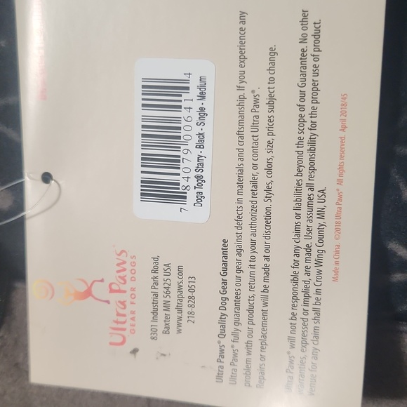 Ultra Paws Dogatog Soft Fleece Yoga Starry Star Snowflake Medium Jacket 20" - Picture 3 of 7